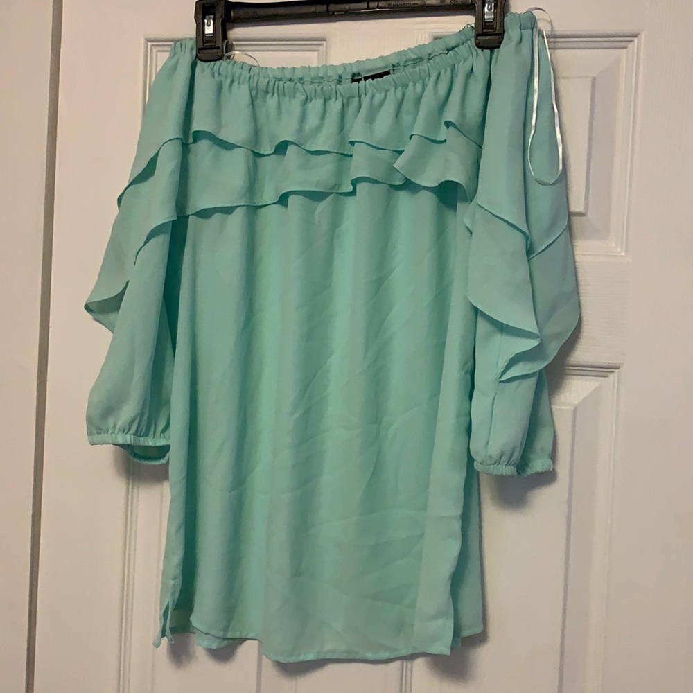 Off the shoulder ruffle top